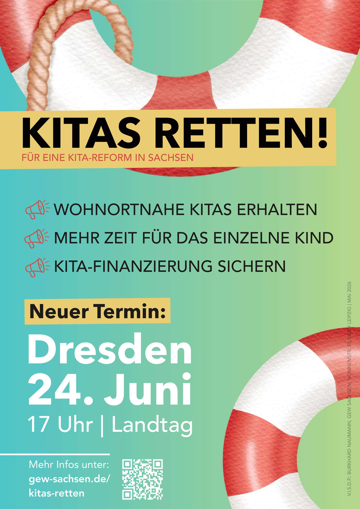 Kitas Retten: Kundgebung am 24. Juni 2026 vor dem Sächsischen Landtag